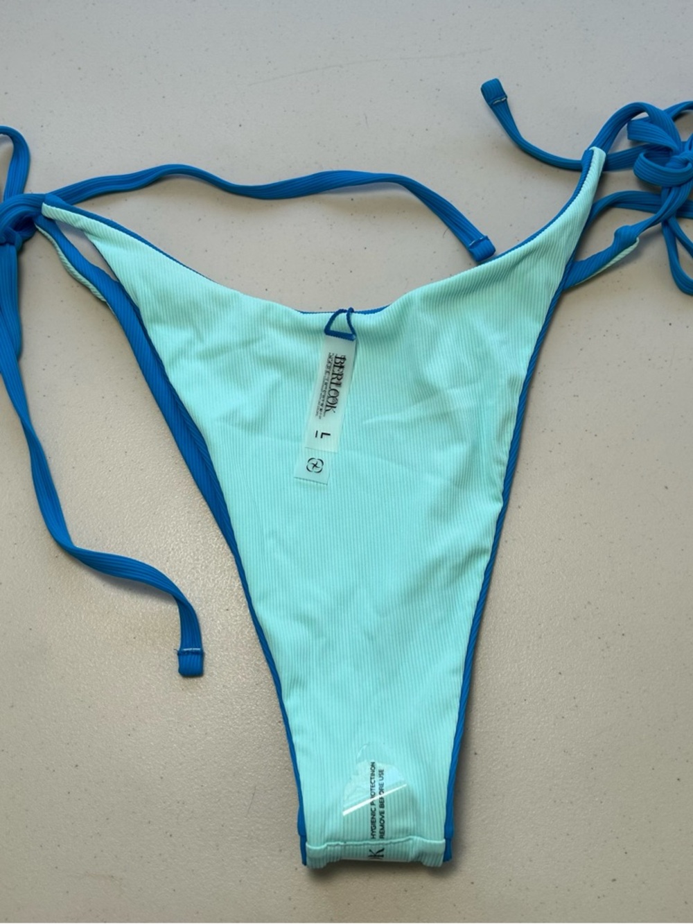 Berlook Blue Bikini Bottom Large Reversible New - Picture 5 of 10